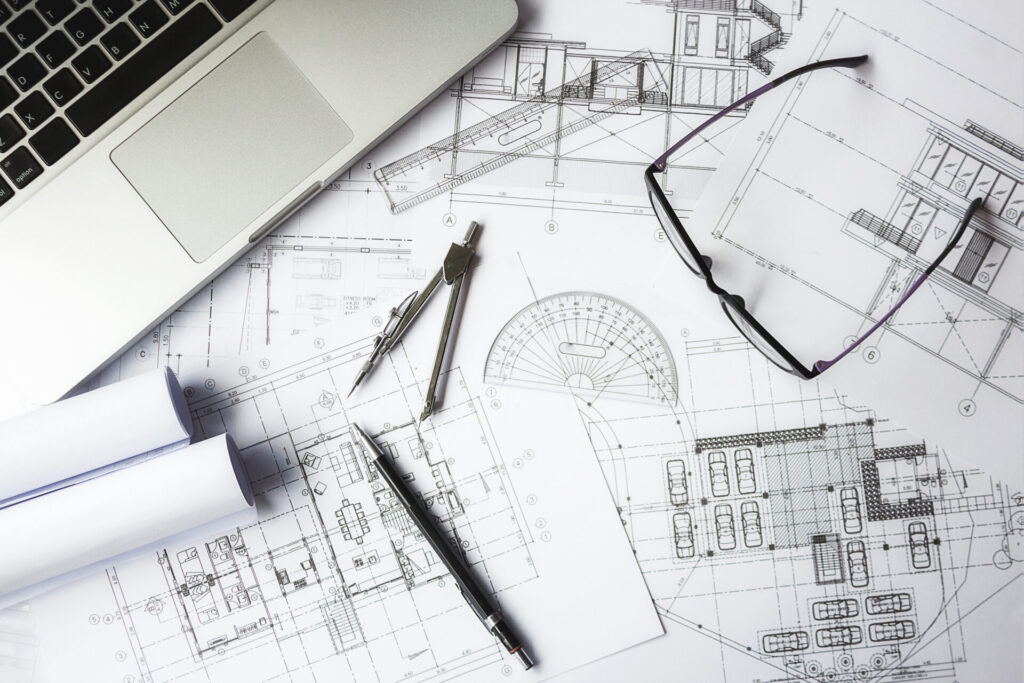 image objects engineering point of view top construction work tools engineering vintage retro filter effect tone soft focus selective focus